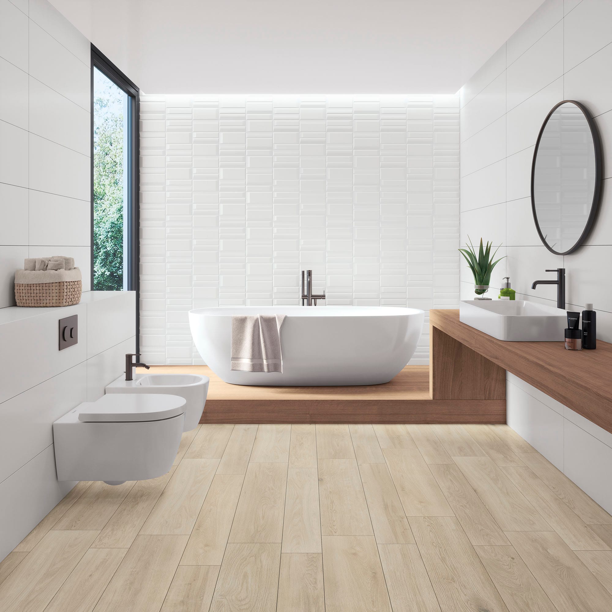 Brancos - kleur & designlook vloer- en wandtegel in wit, Aleluia