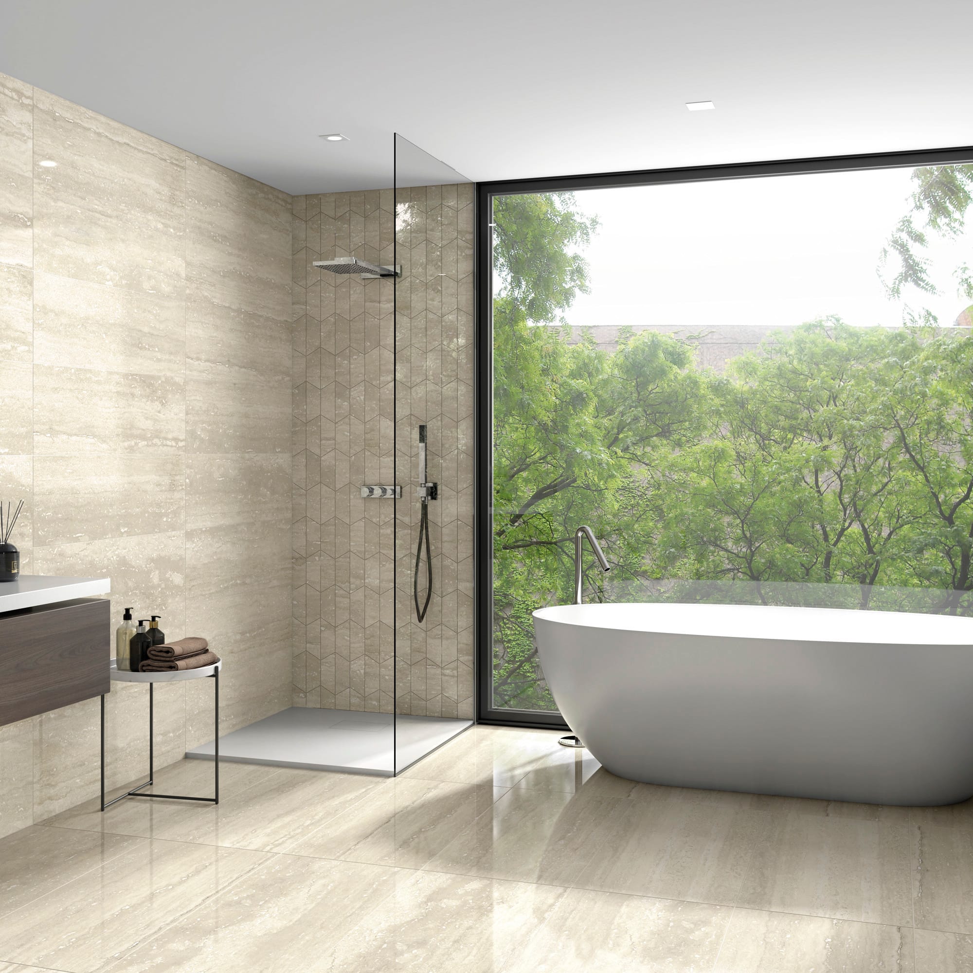 Pure Travertine - marmerlook vloer- en wandtegel, Aleluia