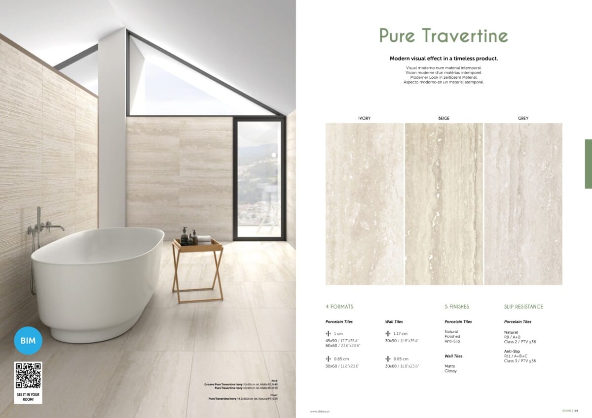 Cover van de Pure Travertine seriefolder