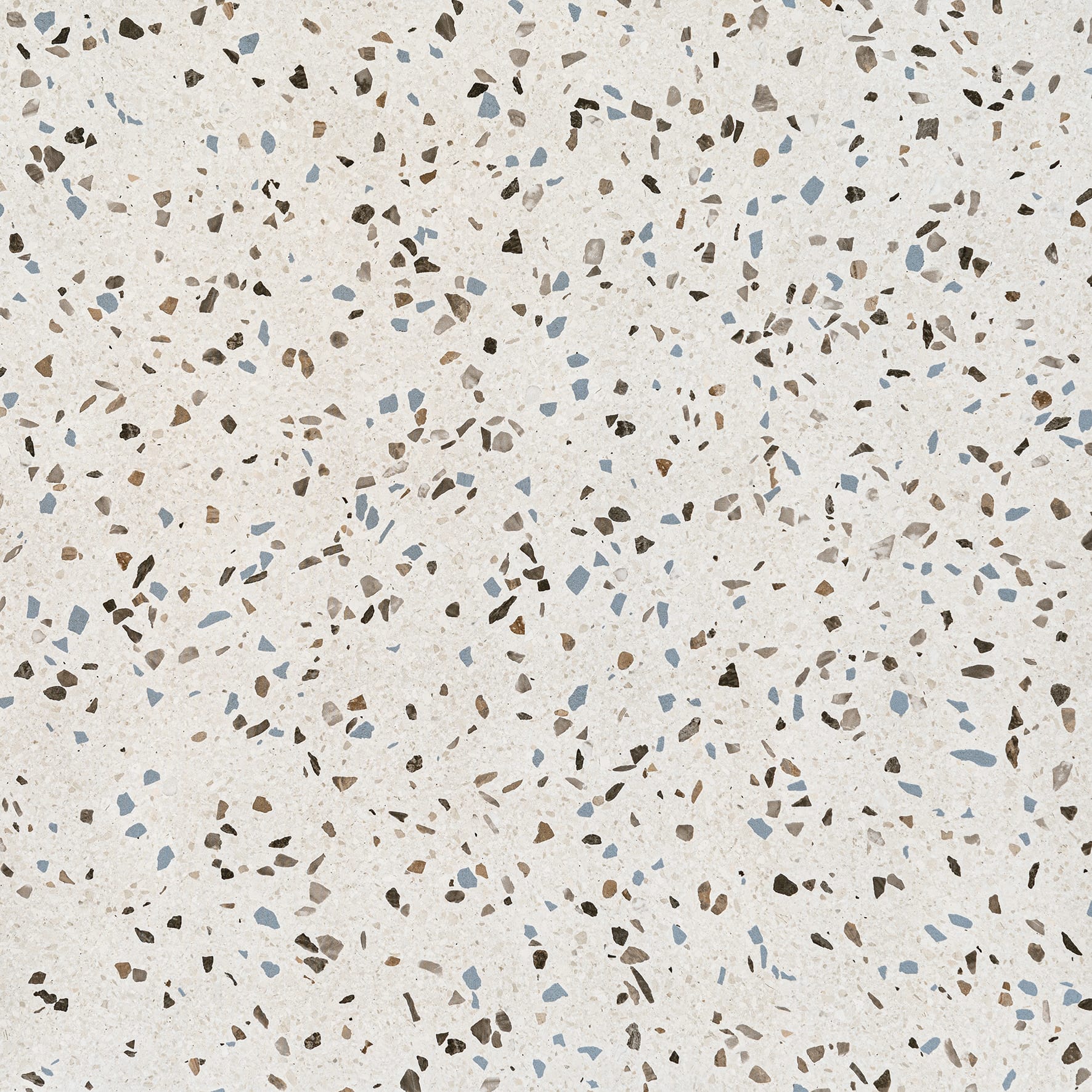 Terrazzo Blu Mat - steenlook vloer- en wandtegel in blauw, Pamesa