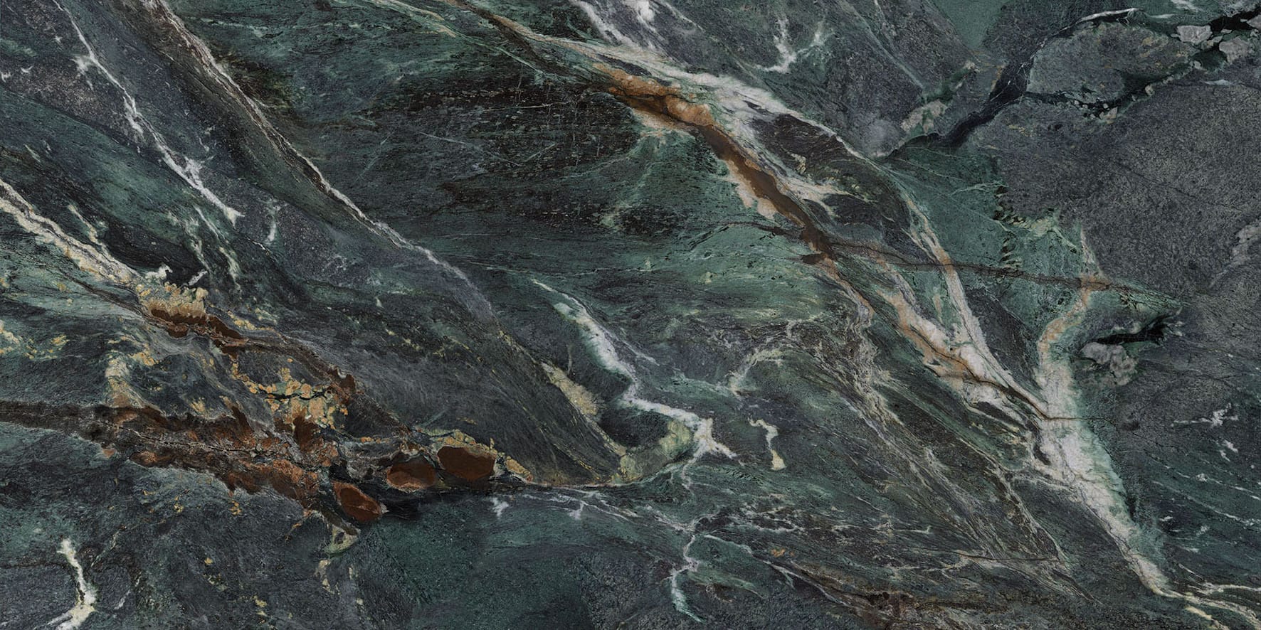 CR. Lux Euphoria Green Gepolijst - marmerlook vloer- en wandtegel in groen, Pamesa