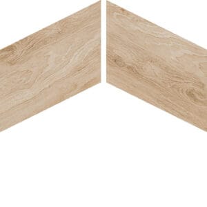 CR. Rovere Chevron Honey Mat - houtlook vloer- en wandtegel in beige, Pamesa