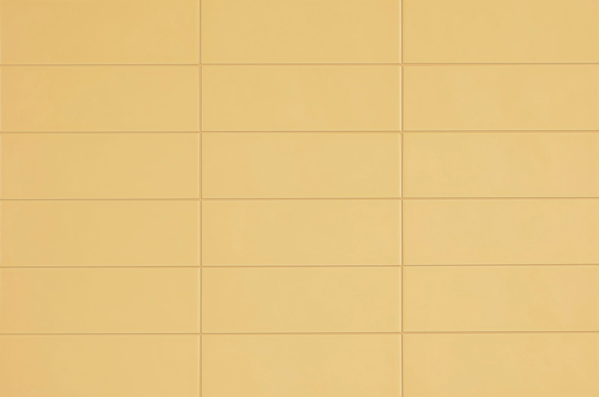 Chroma Ginkgo Yellow Matte - kleur & designlook wandtegel in geel, Aleluia