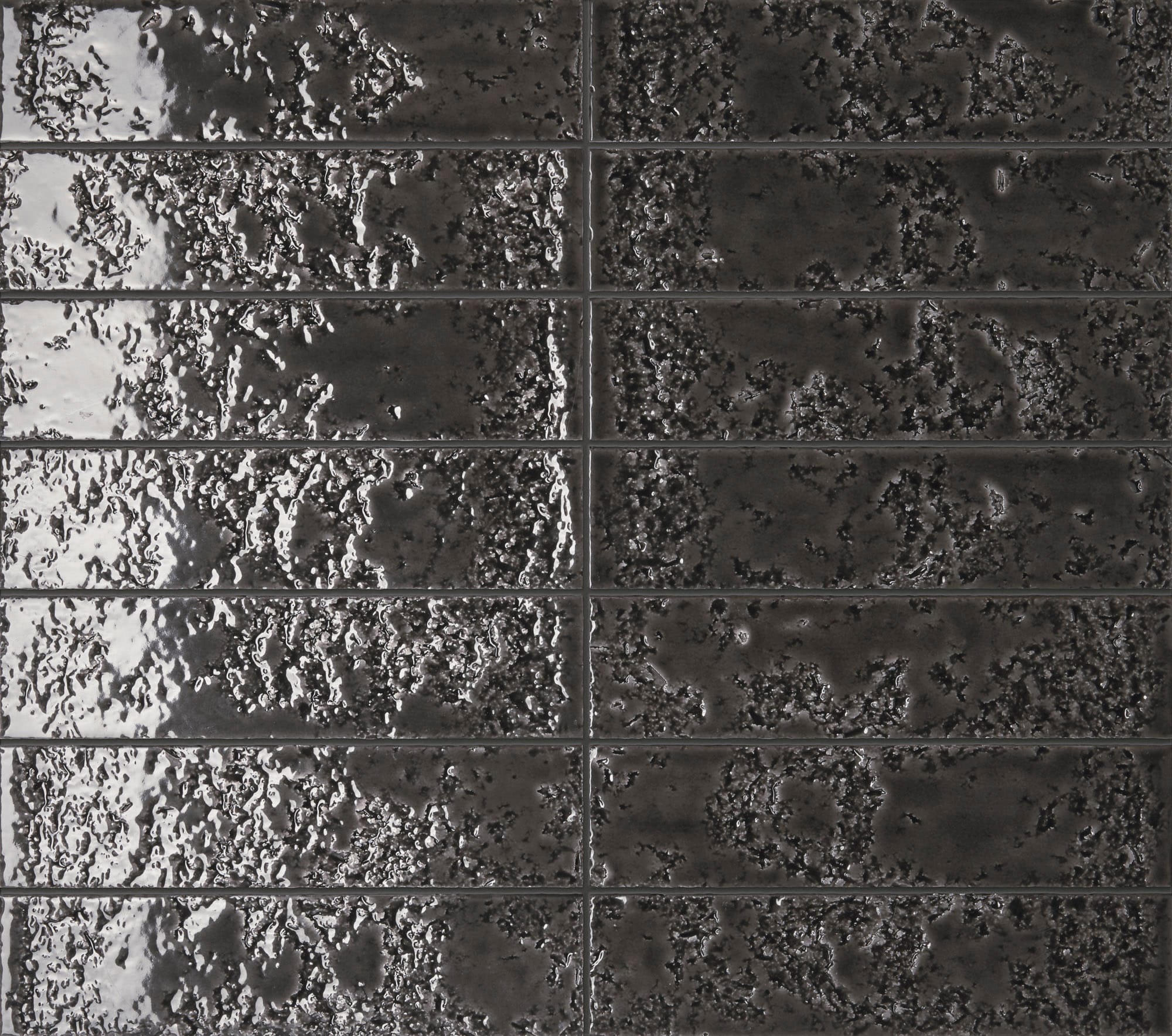 Coral Black Glossy - kleur & designlook wandtegel in zwart, Aleluia