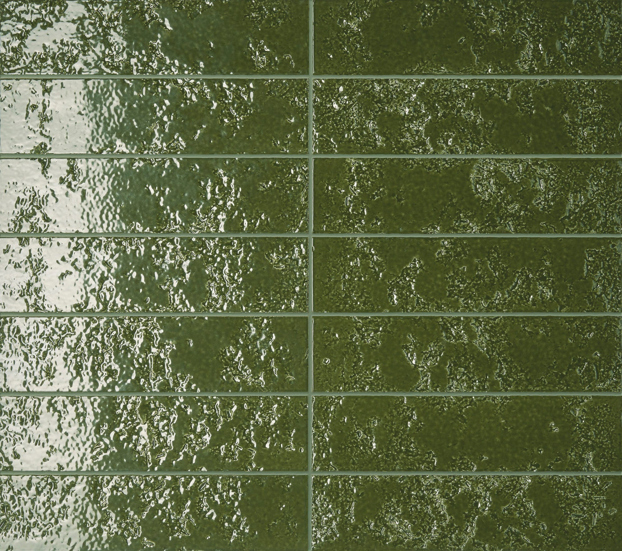 Coral Green Glossy - kleur & designlook wandtegel in groen, Aleluia
