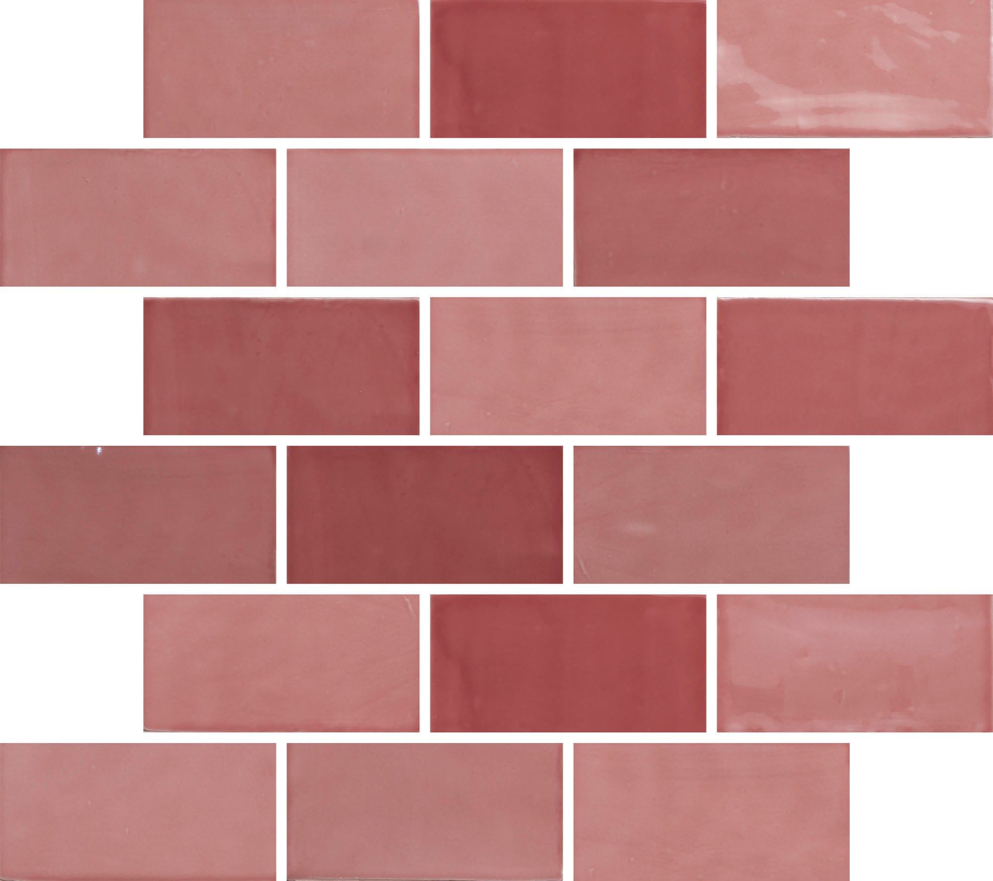 New Zellige Blush Glossy - kleur & designlook wandtegel in paars, Aleluia