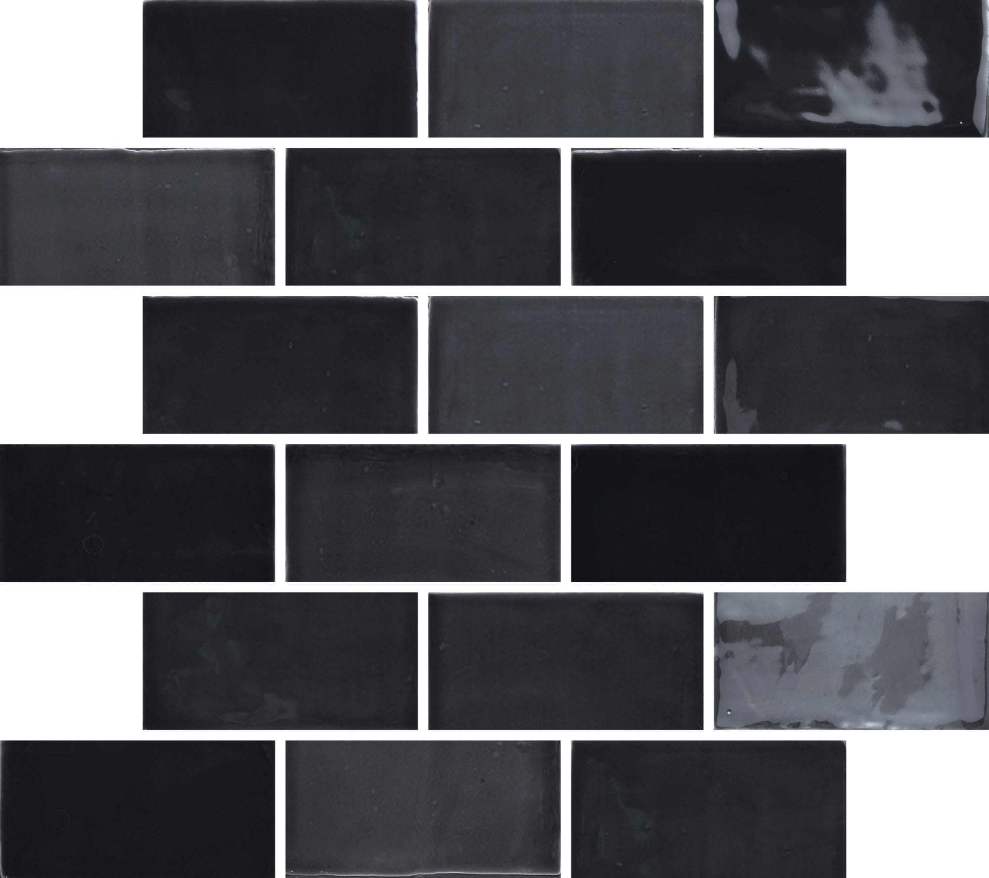 New Zellige Charcoal Glossy - kleur & designlook wandtegel in zwart, Aleluia