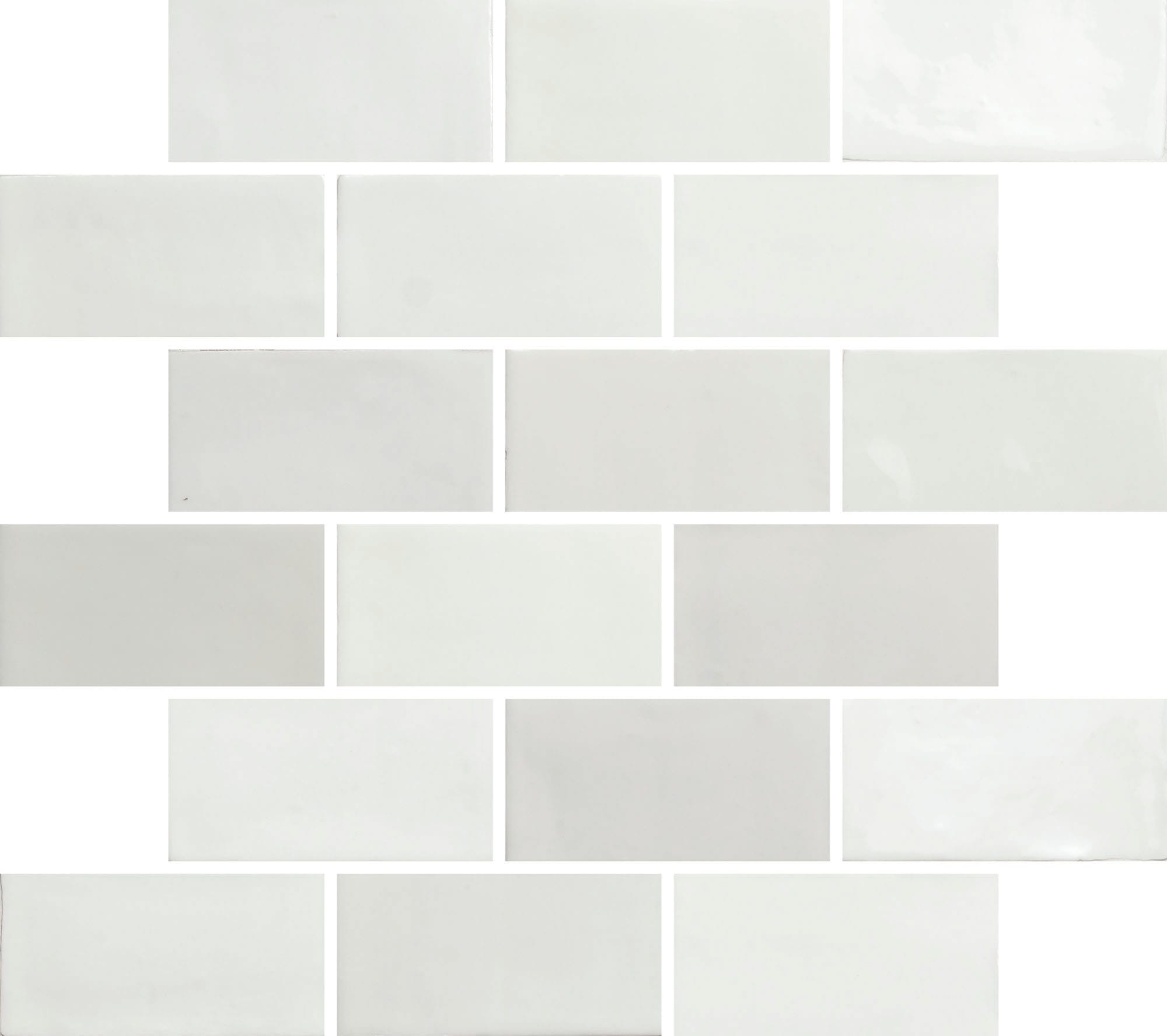 New Zellige Glaciar Glossy - kleur & designlook wandtegel in wit, Aleluia