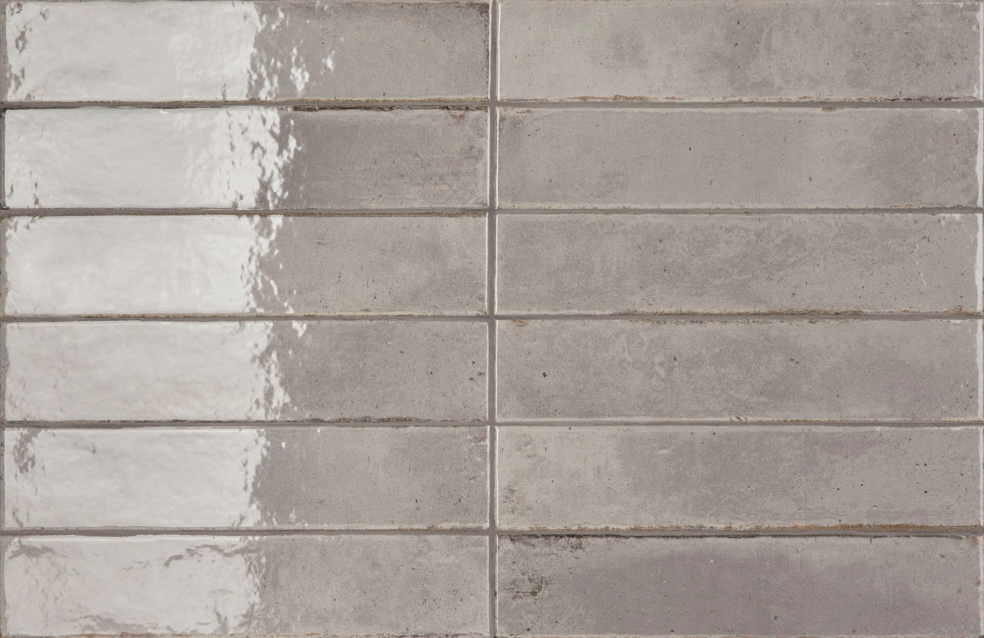 Raku Grey Glossy - kleur & designlook wandtegel in grijs, Aleluia