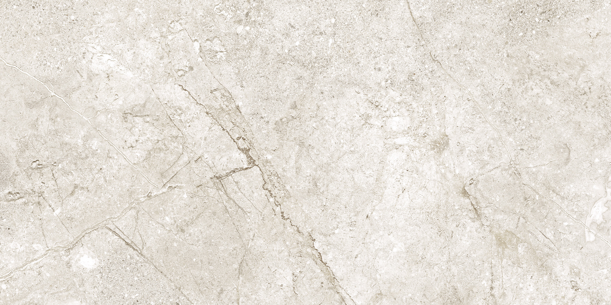 Stone Age White Polished - steenlook vloer- en wandtegel in wit, Aleluia