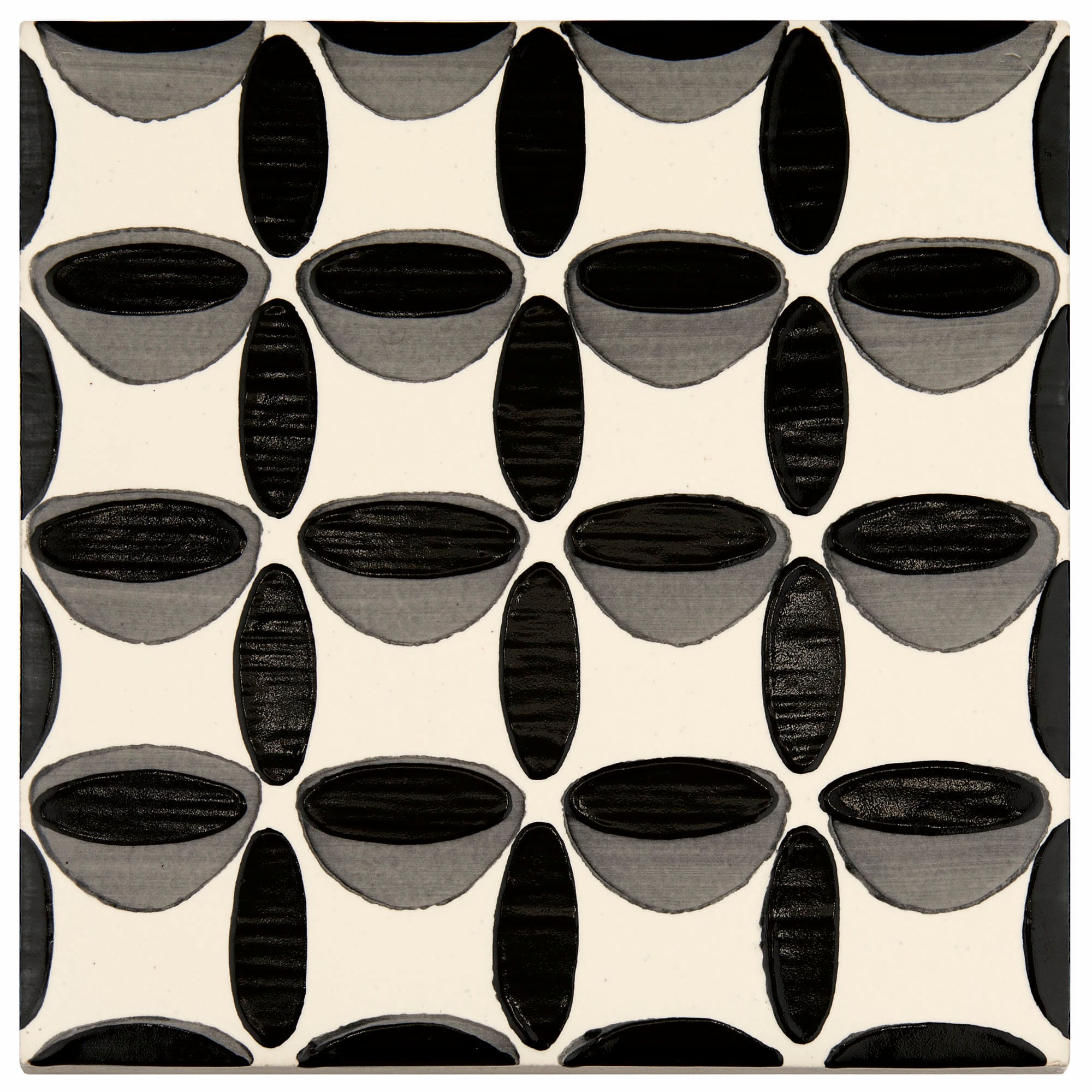 Black Code Trellis Matte - kleur & designlook wandtegel in multicolor, Aleluia