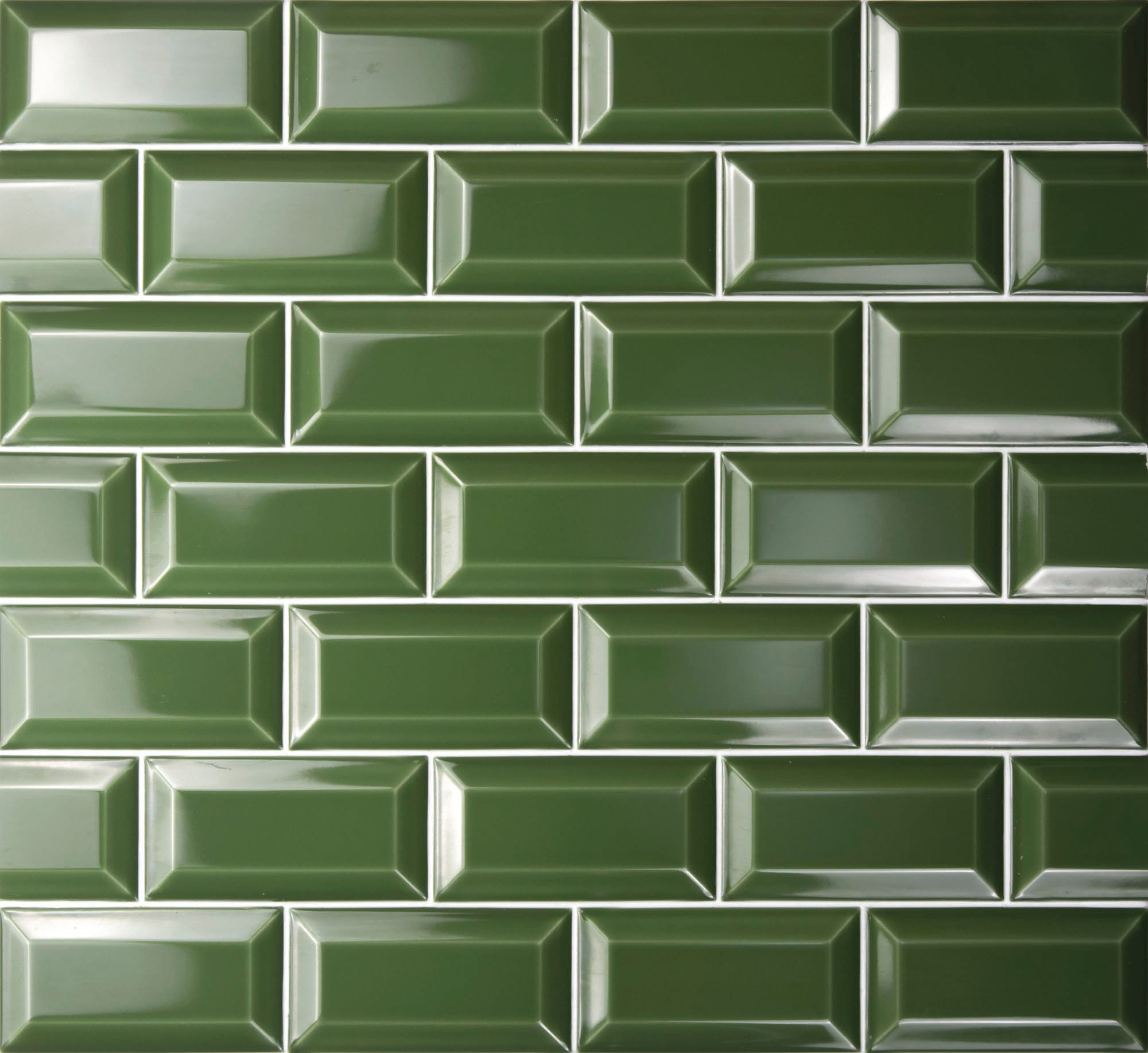 Frame Green Glossy - kleur & designlook wandtegel in groen, Aleluia